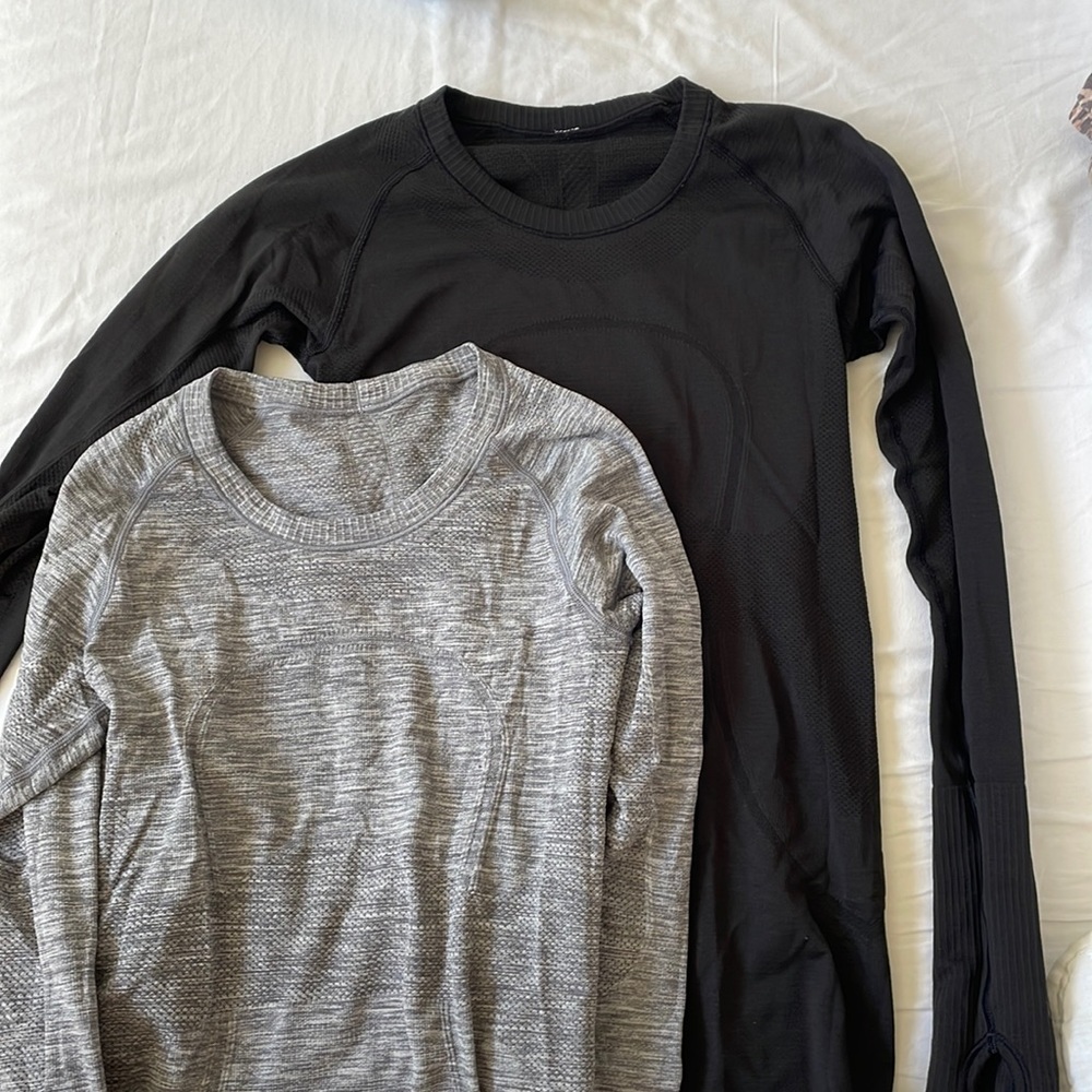 Grey and black Lulu long sleeve